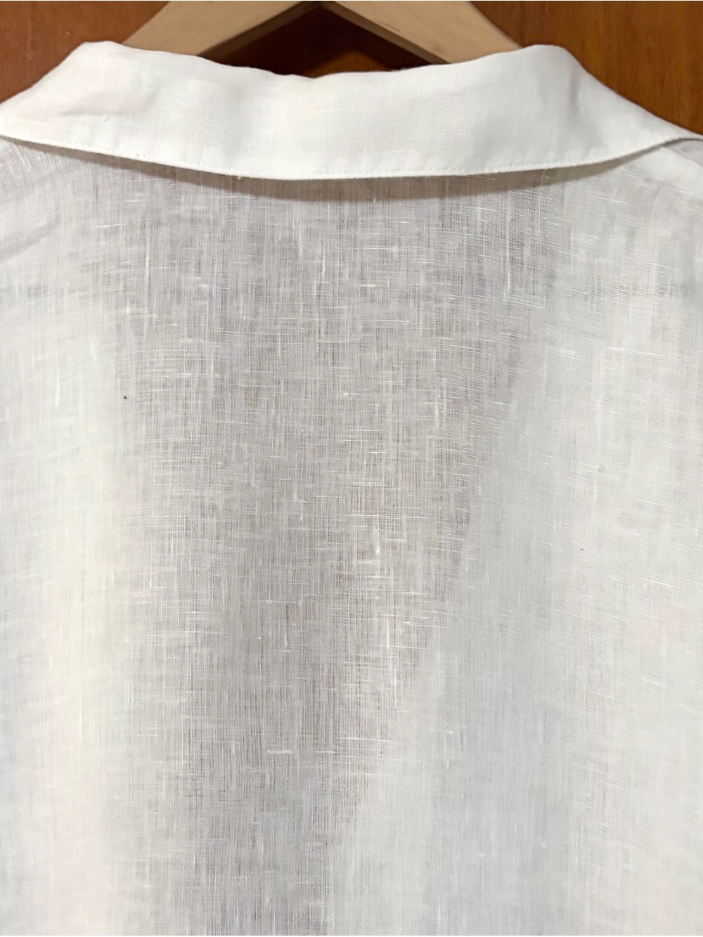CP Shades White V-Neck Linen Tunic Top Coastal - Picture 5 of 7